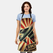 MiG-15ヴィンテージソ連プロパガンダポスター エプロン (着用した状態)