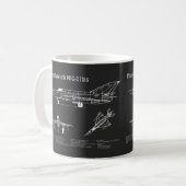 MiG-21 bis – 飛行機の設計図の計画PD コーヒーマグカップ (正面左)