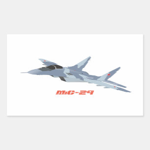 MiG-29ジェット戦闘機シール 長方形シール