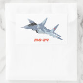 MiG-29ジェット戦闘機ステッカー 長方形シール (バッグ)