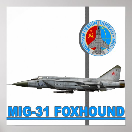 MiG-31フォックスハウンドプリント ポスター (正面)