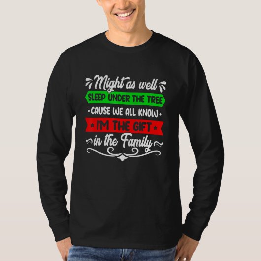 Might As Well Sleep Under The Tree Christmas Kids  Tシャツ (正面)