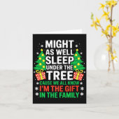 Might As Well Sleep Under The Tree Shirt Christmas カード (黄色い花)