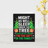 Might As Well Sleep Under The Tree Shirt Christmas カード (黄色い花)