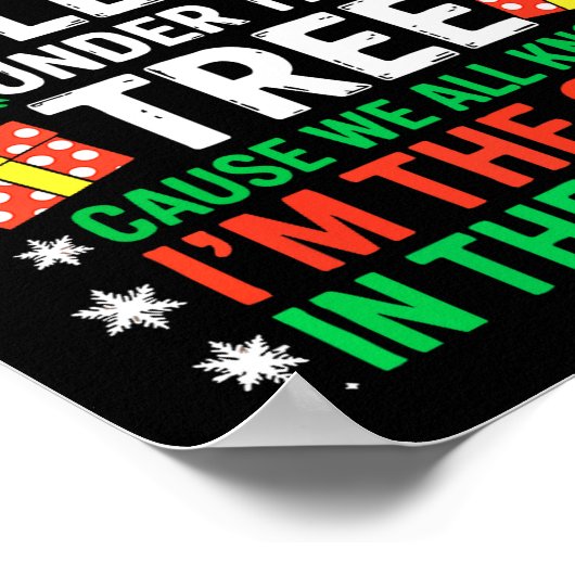 Might As Well Sleep Under The Tree Shirt Christmas ポスター (角)