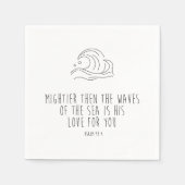 Mightier than the waves of the sea スタンダードカクテルナプキン (正面)