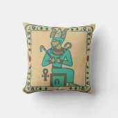  Mighty Ancient Pharaoh & Hieroglyphs Art クッション (正面)