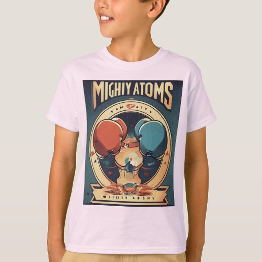 Mighty Atoms モダンな女性のための抽象的なロゴ Tシャツ (正面)