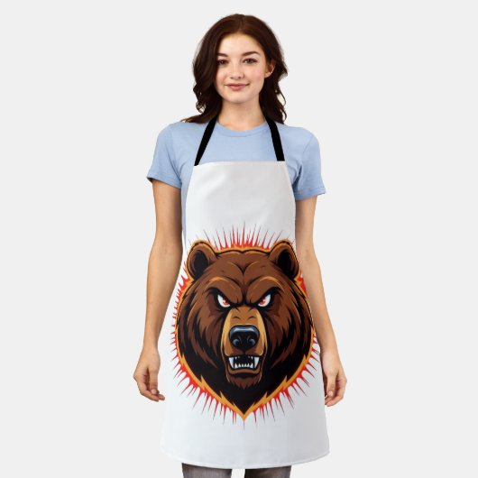 Mighty Bear – Raw Strength of Nature エプロン (着用した状態)