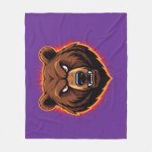 Mighty Bear – Raw Strength of Nature フリースブランケット (正面)