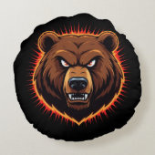 Mighty Bear – Raw Strength of Nature ラウンドクッション (裏面)