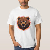 Mighty Bear – Raw Strength of Nature Tシャツ (正面)
