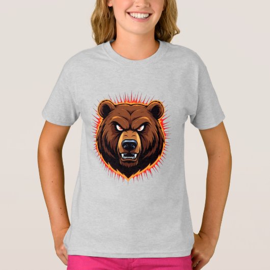 Mighty Bear – Raw Strength of Nature Tシャツ (正面)