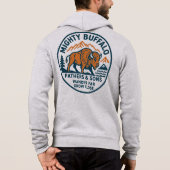 Mighty Buffalo zipper sweater パーカ (裏面)