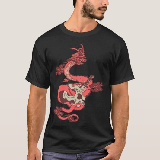 mighty dragon Chinese lizard aesthetic clothes Tシャツ (正面)