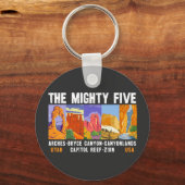Mighty Five Utah国立公園リストヴィンテージ キーホルダー (正面)
