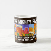 Mighty Five Utah国立公園リストヴィンテージ コーヒーマグカップ (中央)