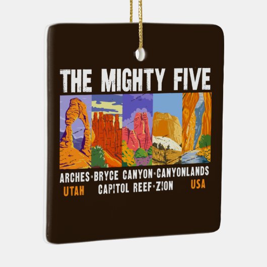 Mighty Five Utah国立公園リストヴィンテージ セラミックオーナメント (右)