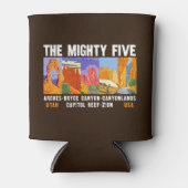 Mighty Five Utah国立公園リストヴィンテージ 缶クーラー (正面)