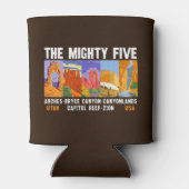 Mighty Five Utah国立公園リストヴィンテージ 缶クーラー (裏面)