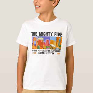 Mighty Five Utah国立公園リストヴィンテージ Tシャツ