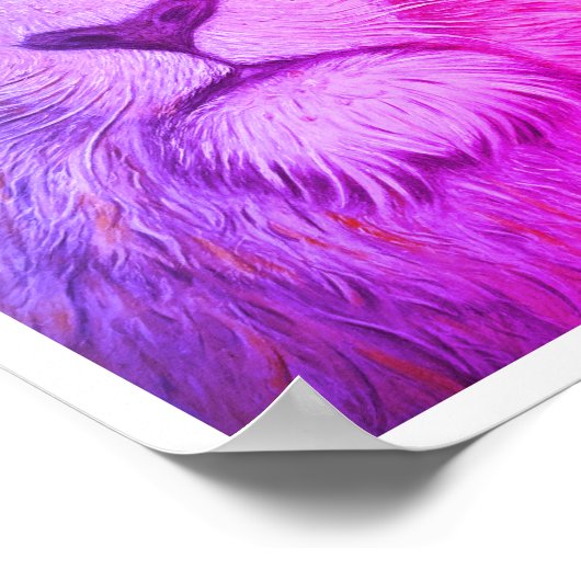 Mighty Lion Purple Poster ポスター (角)