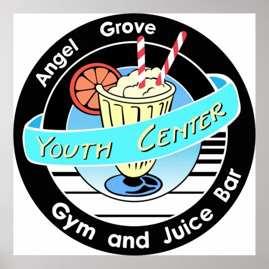 Mighty Morphin Power rangers青少年センターロゴ ポスター (正面)