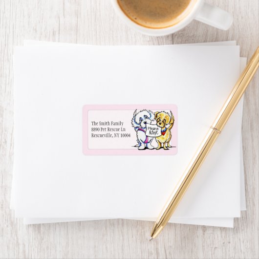 Mighty Mutts Please Adopt Studio Pink ラベル (インサイチュ)