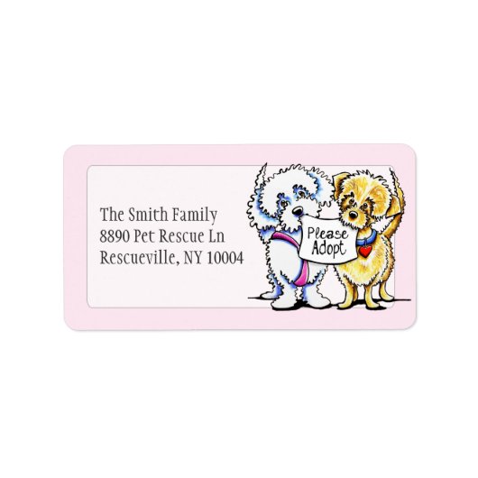 Mighty Mutts Please Adopt Studio Pink ラベル (正面)