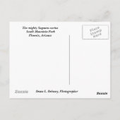 Mighty Saguaro (118)、アリゾナ ポストカード (裏面)