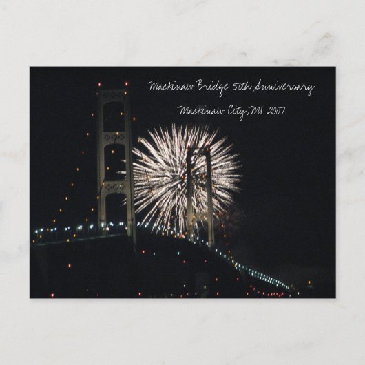 MightyMac_05, Mackinaw Bridge 50周年記念… ポストカード (正面)