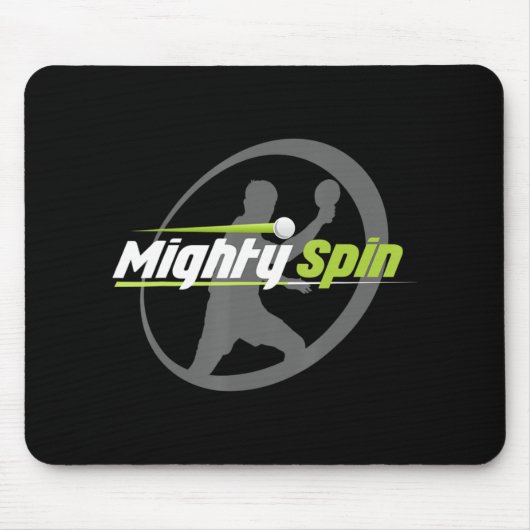 MightySpin Ping Pong Teeテーブルテニスカッコいい マウスパッド (正面)
