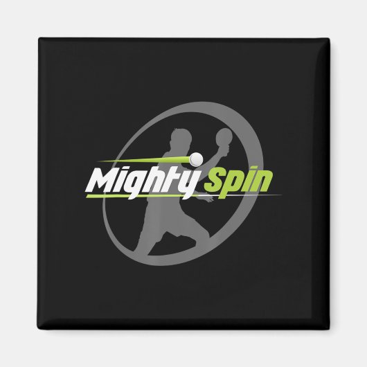 MightySpin Ping Pong Teeテーブルテニスカッコいい マグネット (正面)