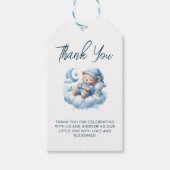 Mignon merci pour la fête de bébé ours en aquarell ギフトタグ (正面)