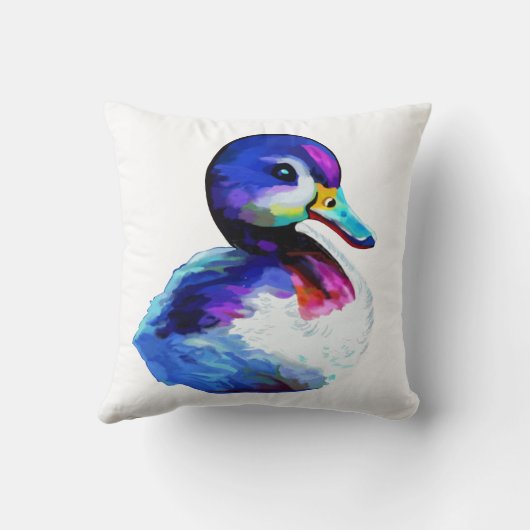 Mignon petit caneton à l’aquarelle クッション (裏面)