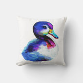 Mignon petit caneton à l’aquarelle クッション (正面)