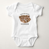 Mignons Jumeaux Lionceaux Bodysuit Bébé Garçon Per ベビーボディスーツ (正面)
