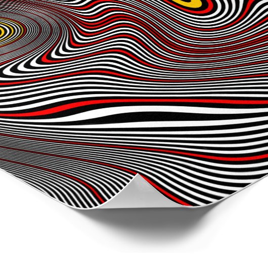 Migraine Aura Op Art Poster ポスター (角)