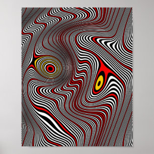 Migraine Aura Op Art Poster ポスター