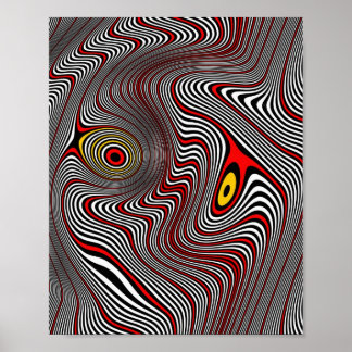 Migraine Aura Op Art Poster ポスター