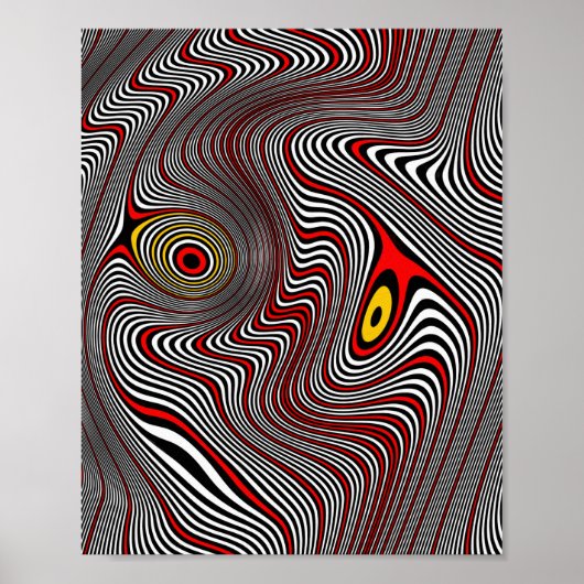 Migraine Aura Op Art Poster ポスター (正面)