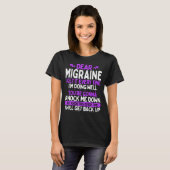 Migraine Awareness Month Purple Migraine Ribbon Tシャツ (正面フル)