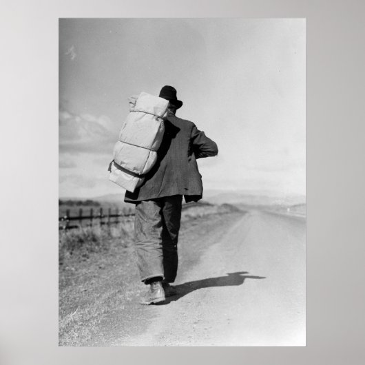 Migrant Walking – 1935 ポスター (正面)