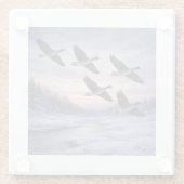 Migrating Geese in Winter ガラスコースター (裏面)