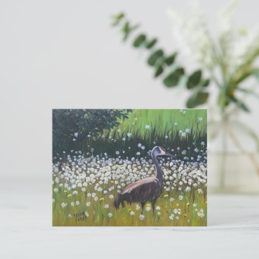 Migrating Sandhill Cranes ポストカード (スタンド正面)