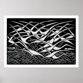 Migration Large Linocut Print ポスター (正面)