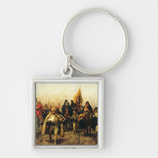 Migration of the Serbs by Paja Jovanovic Fine Art キーホルダー (正面)