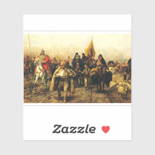 Migration of the Serbs by Paja Jovanovic Fine Art シール (シート)