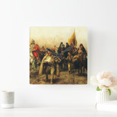 Migration of the Serbs by Paja Jovanovic Fine Art スクエア壁時計 (ホーム)