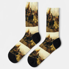 Migration of the Serbs by Paja Jovanovic Fine Art ソックス